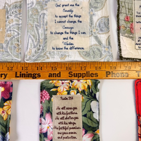 6 Handcrafted Prayer Quilts‎ Unique lot - Picture 3 of 5